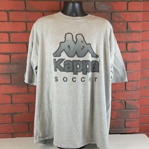 Kappa Men's XXL Grey Soccer T-Shirt – Casual,‎ Athletic, Preloved